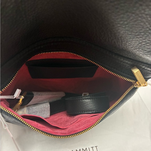 Hammitt VIP Medium Black/Brushed Gold Red Zip - Picture 7 of 14